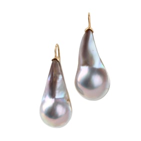Pearl and 14K Earrings