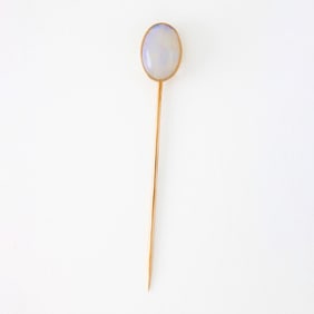 Opal and 14K Stickpin