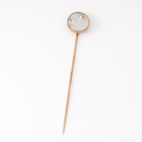 Mother of Pearl and 14K Stickpin