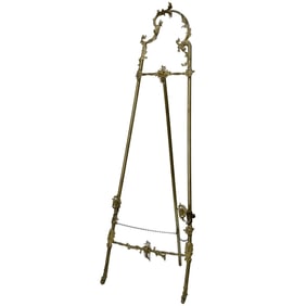 Vintage French Art Nouveau Brass Easel
