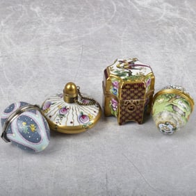 Assorted Limoges Porcelain Pill Boxes