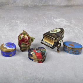 Assorted Limoges Porcelain Pill Boxes
