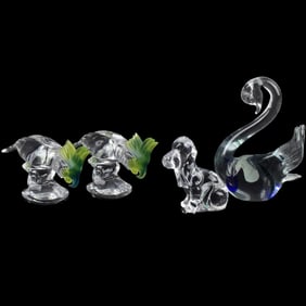 Collection of Vintage Crystal Birds