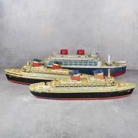 Lithograph and Die Cut Tin Ocean Liners