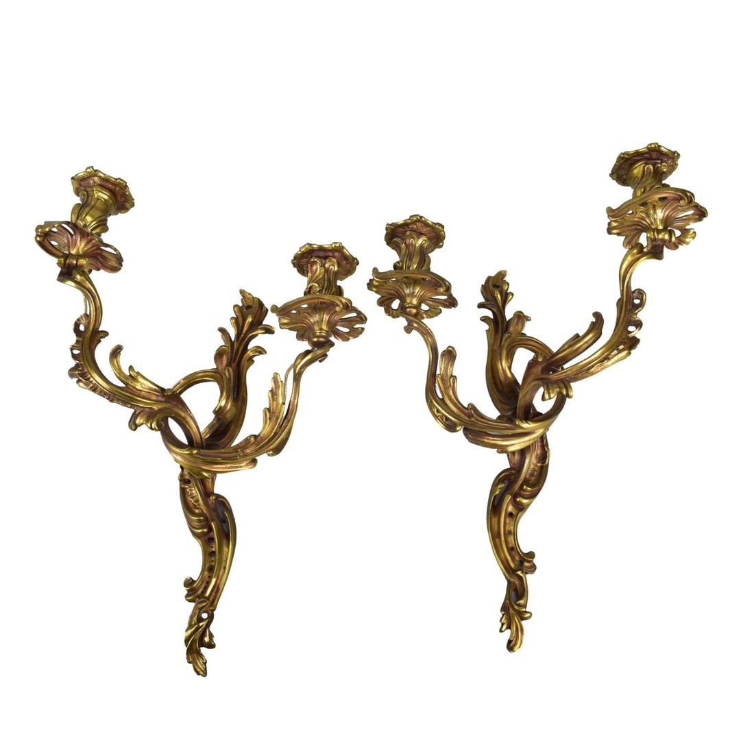French Rococo Style Bronze Sconces (1 of 4)