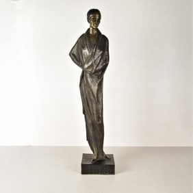 Art Nouveau Style Bronze Figurine