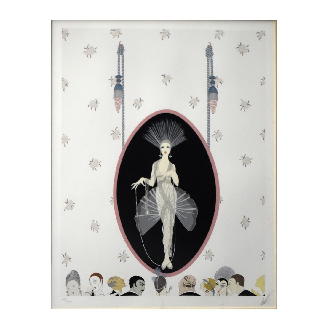 Erte (1892 - 1990): Erte, Russian / French (1892 - 1990) Serigraph on Paper "The Portrait" Signed and Numbered 155/300. Measures 26-3/4" x 19-1/2". Frame measures 36-1/4" x 28-3/8". Kodner Galleries offers phone and abse