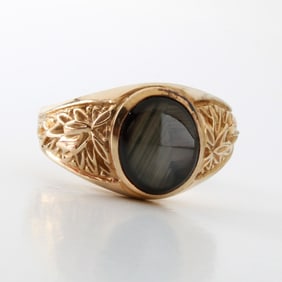 Star Sapphire and 14K Ring