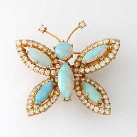 Hammerman Brothers 18K Butterfly Pin