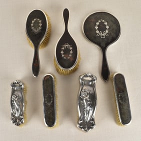 English Victorian Sterling Silver Dresser Pieces