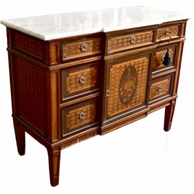 Louis XVI Style Inlaid Wood Table