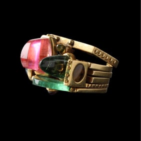 Tourmaline and 18K Ring