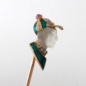 19th Century Rock Crystal Stickpin