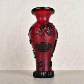 Chinese Peking Glass Vase