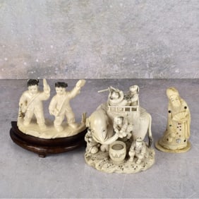 Vintage Chinese Carved Figurines