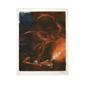 Brutalist Print "Man with Torch"