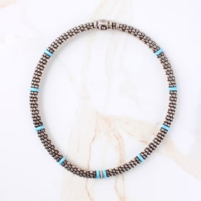 Lagos Ceramic Single Bead SIlver 925 Necklace