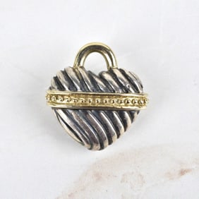 14K and Sterling Heart Pendant