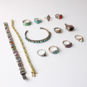 Collection of Sterling Silver Jewelry