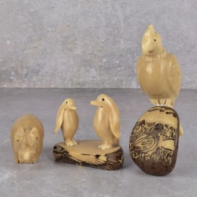 Carved South American Tagua Sculptures