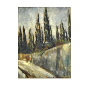 Antique Oil on Canvas of a Landscape