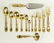 142 Piece Tiffany and Company Gold Sterling Silver Verm