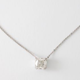 GIA Diamond and Platinum Necklace