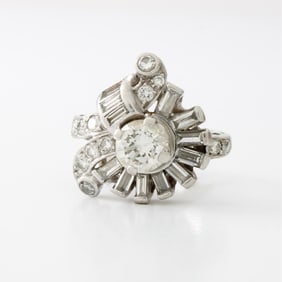 Diamond and Platinum Ring