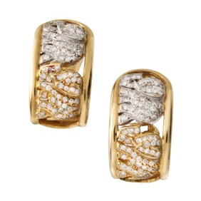 Diamond and 18K Earrings