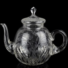 Antique Cut Glass Teapot
