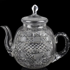 Antique Cut Glass Teapot