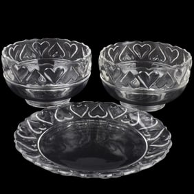 Tiffany & Co "Hearts" Crystal Glass Ware