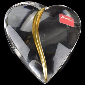 Baccarat Heart Shaped Paper Weight