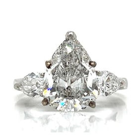 GIA Diamond and Platinum Ring