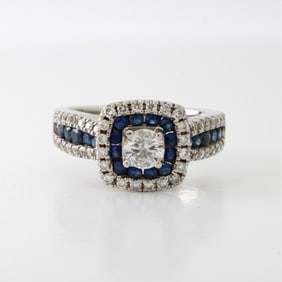 Diamond, Sapphire and 14K Ring