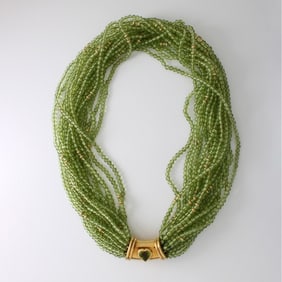 Peridot and 18K Necklace