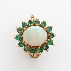 Opal Emerald and 14K Pendant