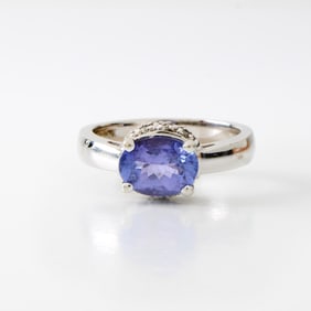 Tanzanite, Diamond and 14K Ring