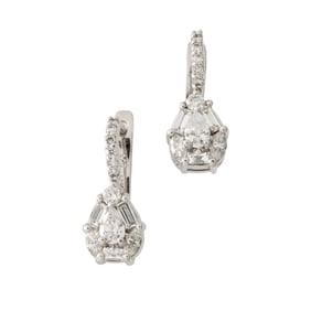 Diamond and 14K Earrings