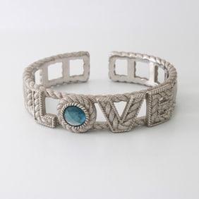 J Ripka Topaz and Sterling Bracelet