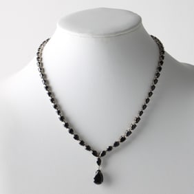 Sapphire and Sterling Necklace