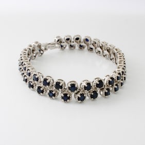 Sapphire and Sterling Bracelet
