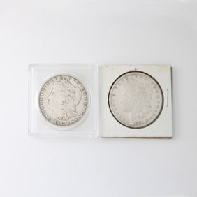 US 1881 and 1882 Morgan Silver Dollar Coins