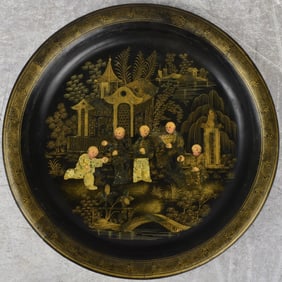 Chinese Lacquered Plate