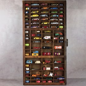 Antique Linotype Tray & Miniatures