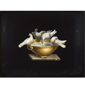 19th Century Micro-Mosaic Doves of Pliny
