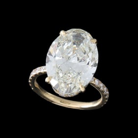 EGL 11.03ct Diamond and 18K Ring