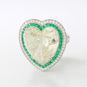 EGL 15.01ct Diamond and Platinum Ring