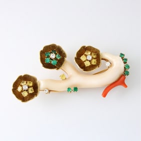 Seaman Schepps Gemstone Brooch