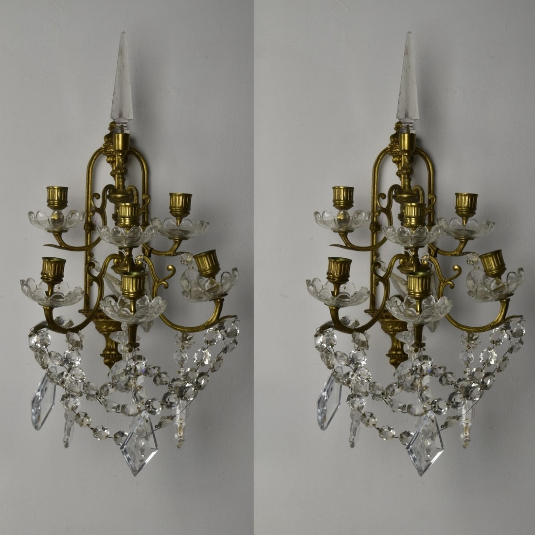 Pair of Antique French Bronze Sconces (1 of 6)